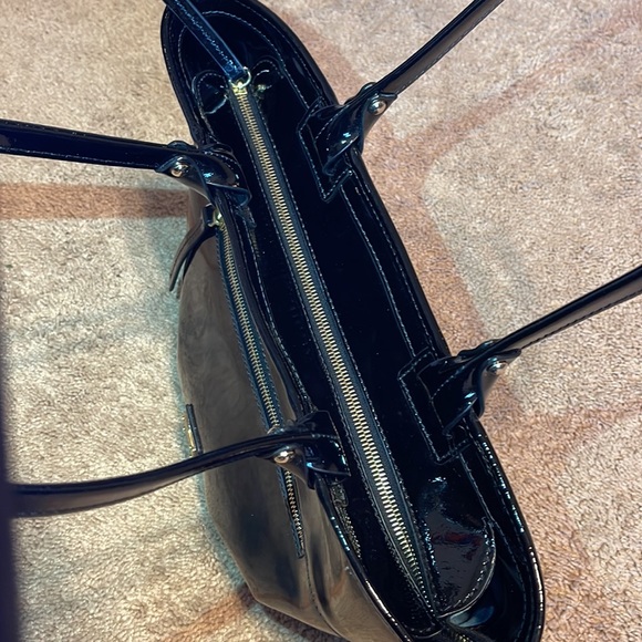 Dooney & Bourke Black Patent Leather Zip Tote - Picture 7 of 16